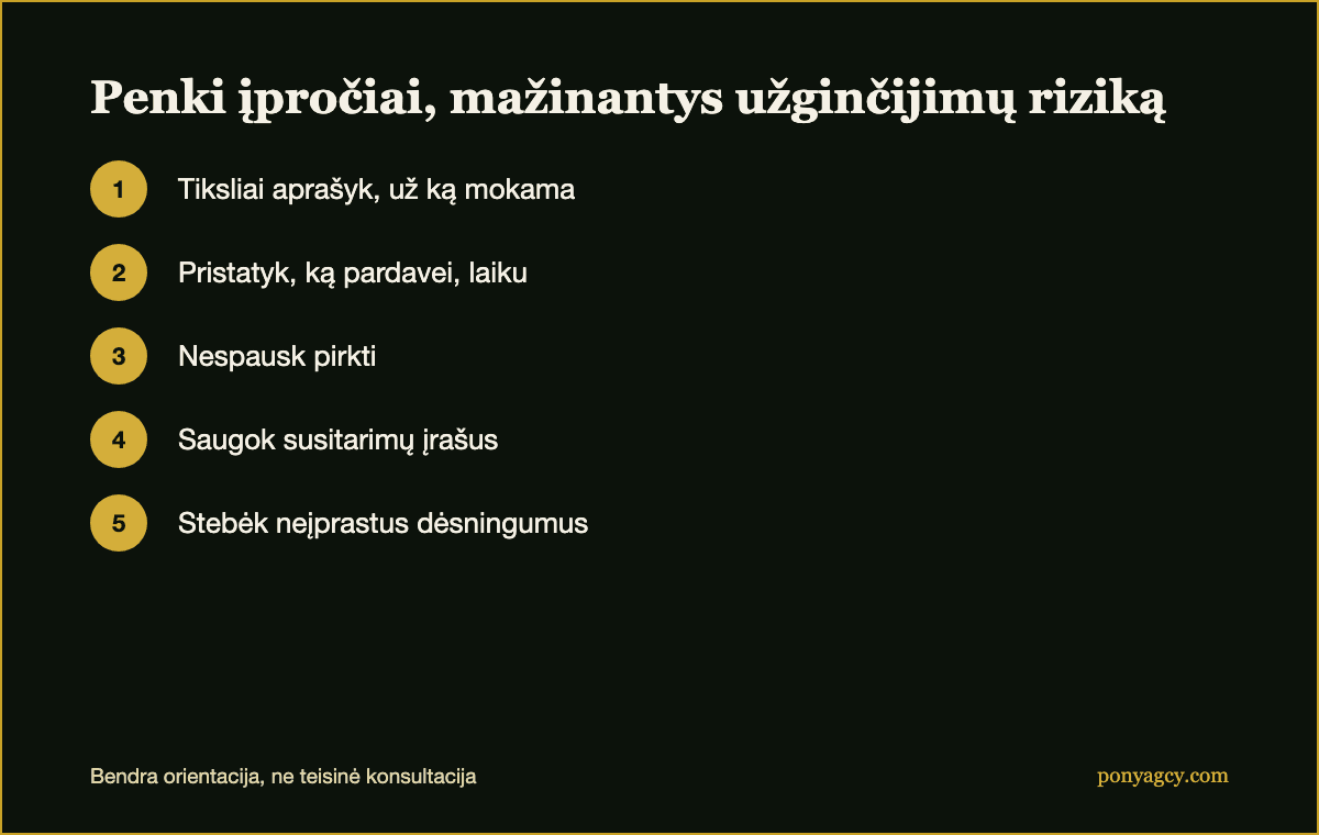 Kontrolinis sąrašas: penki įpročiai, mažinantys mokėjimų užginčijimo riziką